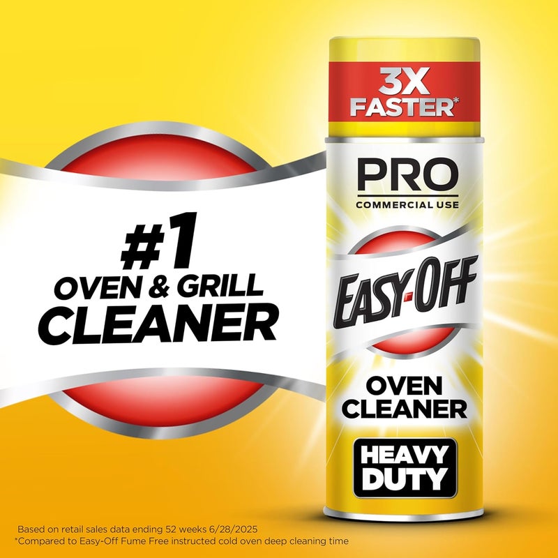 Easy Off Professional Oven & Grill Cleaner, Removes Tough Burnt on Food and Grease, Lemon Scent, 24 Oz Can - Image 1